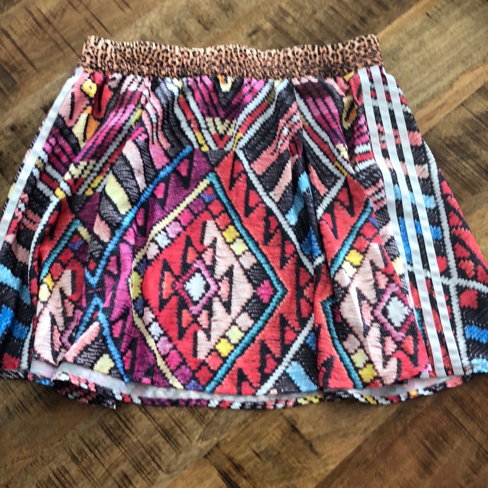 Adidas Multicolor Geometric Skater Skirt